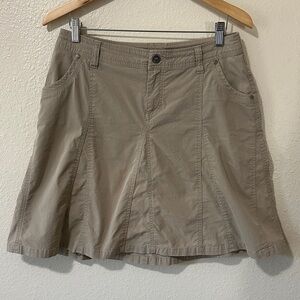 Kuhl Women's Tan A-Line Cotton Blend Skirt